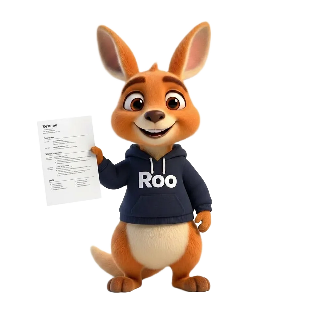 Roo reviewing a resume